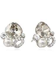 Oroclone "Crystal Luxe" 14k Plated Faux Pearl Crystal and Swarovski Stone Earrings
