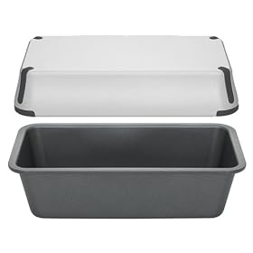 Bake Porter Loaf Pan with Serving Cover, Grey by Bake Porter