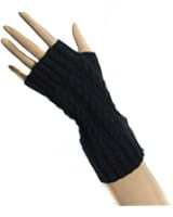 Fingerless gloves black alpaca blend Made in Peru black