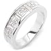 18ct White Gold and Diamond Princess and Baguette Cut Half Eternity Ring- 1.05ct Dia
