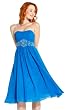 Strapless Chiffon Goddess Gown Prom Dress Formal Knee-Length Junior Plus Size