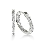 14k White Gold Diamond Hoop Earrings(1/4 ct.tw.)