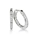 Jewelry : 14k White Gold Diamond Hoop Earrings(3/4 ct.tw.)