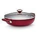 Paula Deen Signature Porcelain Nonstick 12-Inch Covered Chicken Fryer, Red Speckle