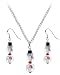 Clear AB Swarovski Crystal Snowman Earring Pendant Sterling Silver 1 MM Rolo Chain 16 18 20 22 24 30 Necklace Jewelry Set