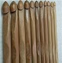 One set of 13 PCs bamboo crochet hooks US 2/C (2.75 mm)-US 15/N (10 mm)