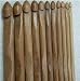 One set of 13 PCs bamboo crochet hooks US 2/C (2.75 mm)-US 15/N (10 mm)