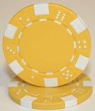 50 Yellow Dice 11.5 Gram 2 Tone Poker Chips