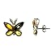 Sterling Silver Multi-color Amber Butterfly title=