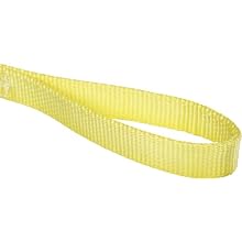 Mazzella EE1 Nylon Web Sling, Eye-and-Eye, Yellow, 1 Ply, Flat Eyes, Vertical Load Capacity