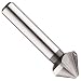 Dormer G154 High-Speed Steel Countersink, Uncoated (Bright) Finish, 3 Flute, Round Shank, 82 Degree Chamfer, 8 mm Shank Dia, 12.4 mm Body Dia