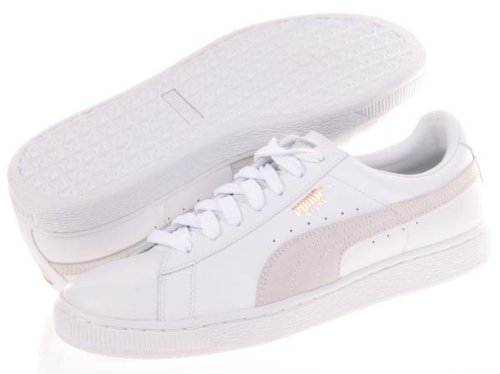 PUMA The Basket Mens Shoes Sneakers Leather White/Natural