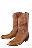 Lucchese 'T5517' Shoulder Leather Cowboy Boots Mens - Tan