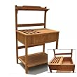 Merry Garden Potting Bench with Recessed Storage