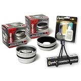 .45x Wide Angle & 2.2x Telephoto HD² Pro Lens Set for Canon PowerShot A570 A590 IS Digital Camera