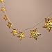 Domire Battery Operated Warm White LED Fairy Lights 10 (Gold) Metal Star String Decoration Light for Festival Halloween Christmas Party Wedding