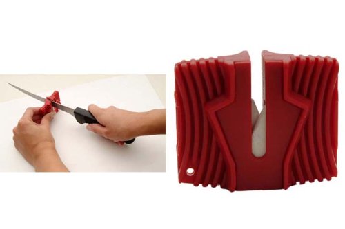 GROOVED CERAMIC KNIFE SHARPENER