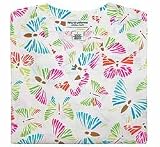 Neon Butterflies Women's V-Neck Scrub Top (XS-3X) SIZES RUN LARGE! (L)