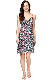 Deep V-Neck Bali Print Dress