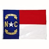 4x6 4 x 6 FT NC North Carolina Flag Sewn Stripes SolarMax Nylon US Made