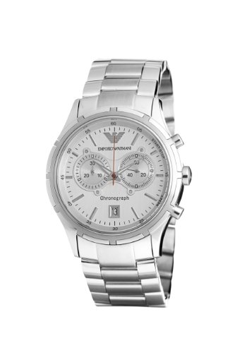 Emporio Armani Quartz, Silver Dial with Stainless Steel Bracelet - Men's Watch AR0534