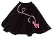 Poodle Skirt for Girls Size Medium 7/8/9 Black with Pink