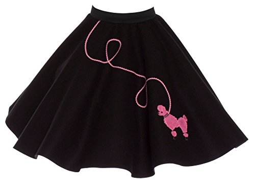Poodle Skirt for Girls Size Medium 7/8/9 Black with Pink