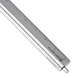 Chartpak 238 Adjustable Triangular Scale for Architects, 12 Aluminum w/Scale Dial