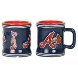 MLB Teams Ceramic 2oz Shot Glass 2 Pack - Atlanta Braves