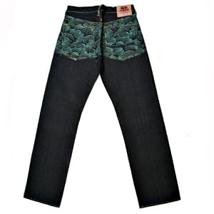 RMC Martin Ksohoh Full back Green Tsunami Wave denim jeans REDM1881.