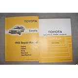 Buy 1983 Toyota Corolla Service Repair Shop Manual Set Oem (service manual, and the... by toyota
