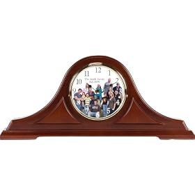 Custom Clock - Radio-Controlled Atomic Cherry-finished Mantel Clock with Customized Dial by River City Clocks