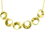 18K Gold Vermeil Over Sterling Silver Sculpted Circle Necklace