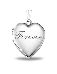 Sterling Silver Forever Heart Locket 3/4 inch x 3/4 inch