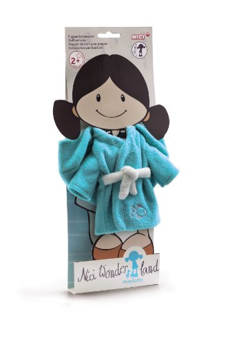 Nici 34936 - Bademantel f&uuml;r Puppe Minilotta aus Frottee, 30 cm
