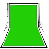 ePhoto 3pcs 10'x20' Chromakey White Black Green Muslin Backdrop Video background background great for Photography Photo Studio Video + Heavy Duty Backdrop Stand System Kit by ePhoto INC 901+10x20bwg