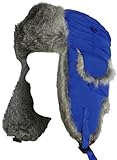 IMAGE OF Klondike Sterling Youth Genuine Rabbit Fur Trooper (Blue, L/XL)