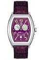 Elini Midsize New Yorker Grand Collection Chronograph Purple Leather Watch #PU12535APU
