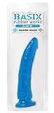 Basix Rubber Works Slim 7-Inch Dong with Suction Cup, Blue