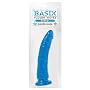 Basix Rubber Works Slim 7-Inch Dong with Suction Cup, Blue