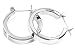 Jewelry : Sterling Silver Plain Hoop Earrings - Size: 28mm