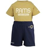 NFL Reebok St. Louis Rams Newborn Gold-Navy Blue Crew Creeper & Shorts Set (6-9 Months)