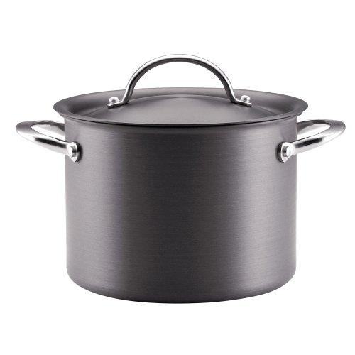 Anolon Nonstick Hard-Anodized 5-Quart Covered Stockpot with Hard-Anodized Lid