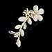 Sannysis Women Fashion Flower Shape Rhinestone Left Ear Cuff Clip Stud Earring