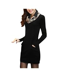 Long Sleeves Acrylic/Polyester/Wool  Dress