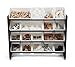 Tot Tutors WO142 Extra-Large, Supersized Toy Storage Organizer White Bins, Espresso Collection