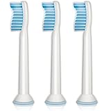 Philips Sonicare Ultra Soft Sensitive Replacement Toothbrush Heads for Sonicare Electric Rechargeable Toothbrush, 3 Count,  Standard, HX6053/64