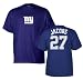 Reebok Brandon Jacobs New York Giants 2 Sided Basic Logo Tee Shirt (XXL=52)