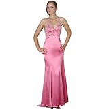 Satin Evening Dress - Prom Dress, Party, Formal Gown by Sean Collection (70170) Dark Coral L