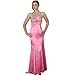 Satin Evening Dress - Prom Dress, Party, Formal Gown by Sean Collection (70170) Dark Coral S